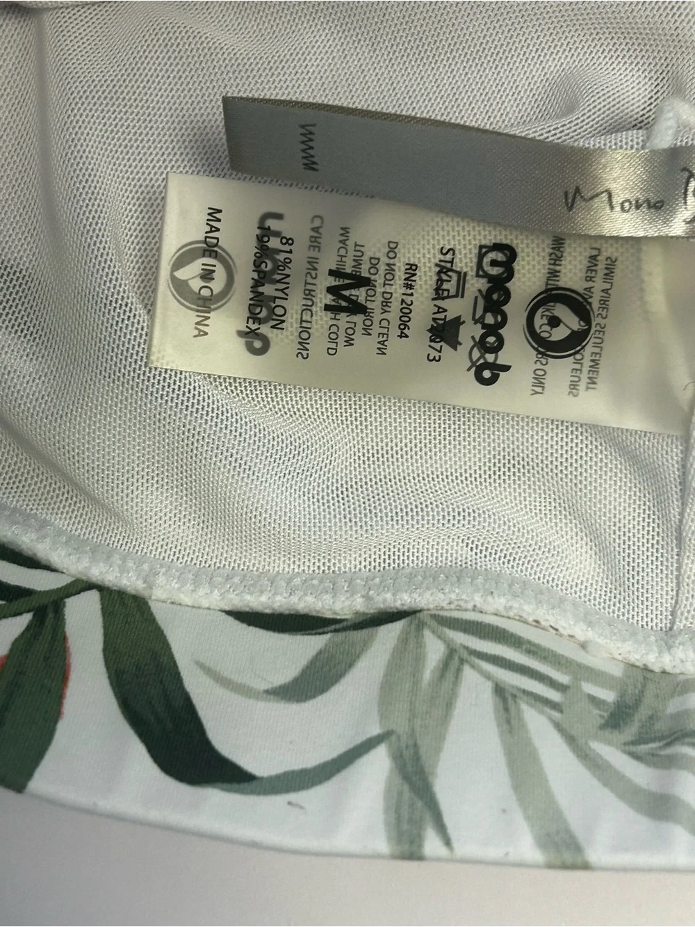 Mono B Tropical Palm Print Matching Yoga Set Sports Bra Leggings Medium M